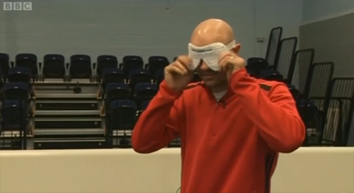 Danny Mills with the England Blind Team